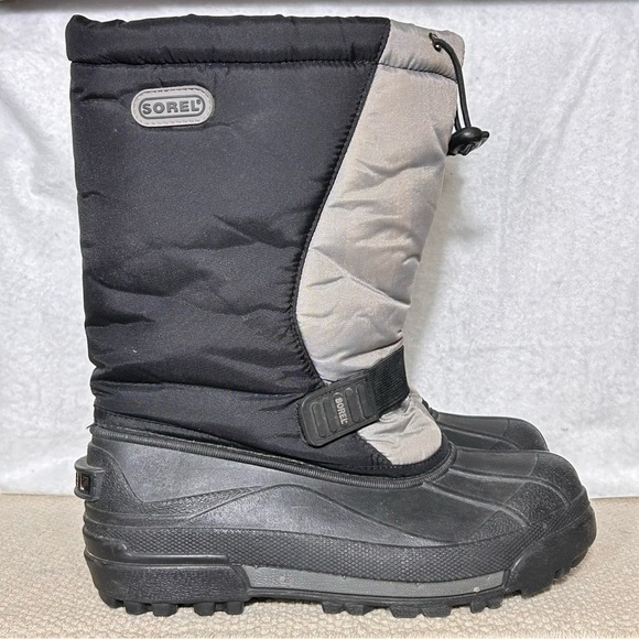 Sorel Other - Sorel Big Kids/Youth Black/Grey Snow Goose Insulated Snow Winter Boots SZ 5